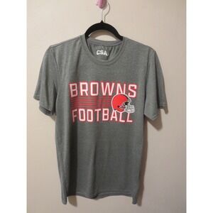CSA Cleveland Browns Football T-Shirt Mens Gray Heather Short Sleeve Tee
